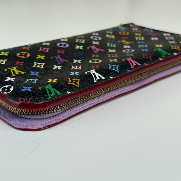 Louis Vuitton Multicolor Black Leather Wallet with Colorful Monogram Design - Picture 5 of 8